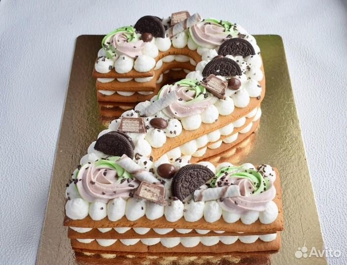 Коржи для торта цифра