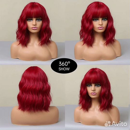 Парик яркий. Новый, каре