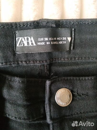 Облегающие черные брюки zara