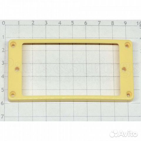 Рамка звукоснимателя Hosco, низкая (нек), под Arch-top, изогнутая, кремовая (MRA-FI)