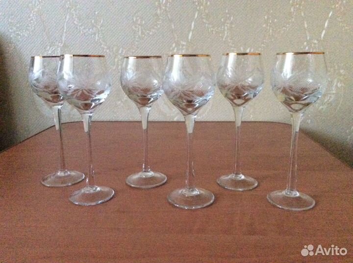 Рюмки СССР (Гусь-хрустальный) золотая кайма