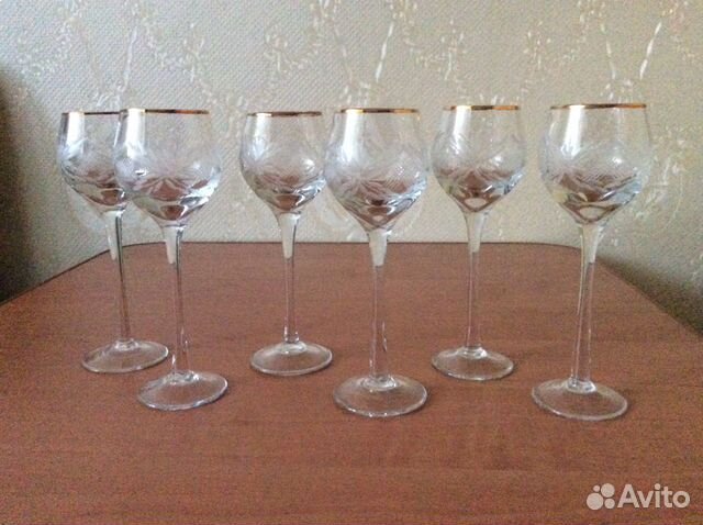 Рюмки СССР (Гусь-хрустальный) золотая кайма