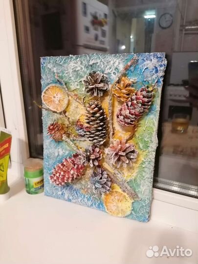 Панно в стиле Терра Новый год