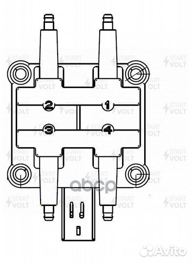 Катушка зажигания dodge caravan (00) 2.4I SC03