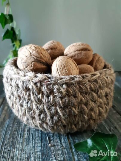 Вязаные корзинки. Ручная работа