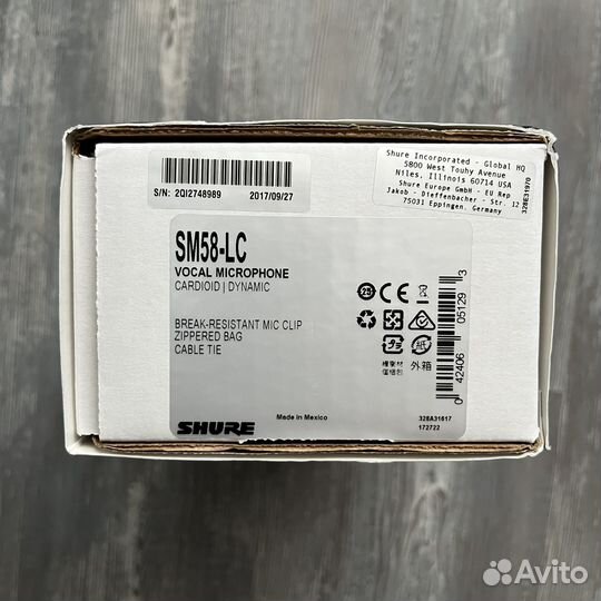 Shure SM58-LC Динамический вокальный микрофон