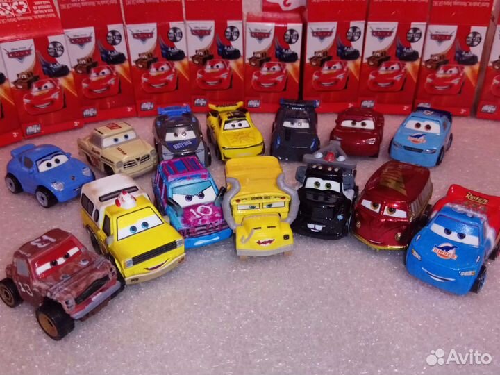 Машинки тачки мини гонщики mattel