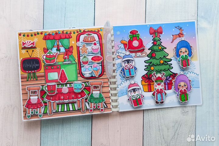 Домик Деда Мороза и Снегурочки на липучках