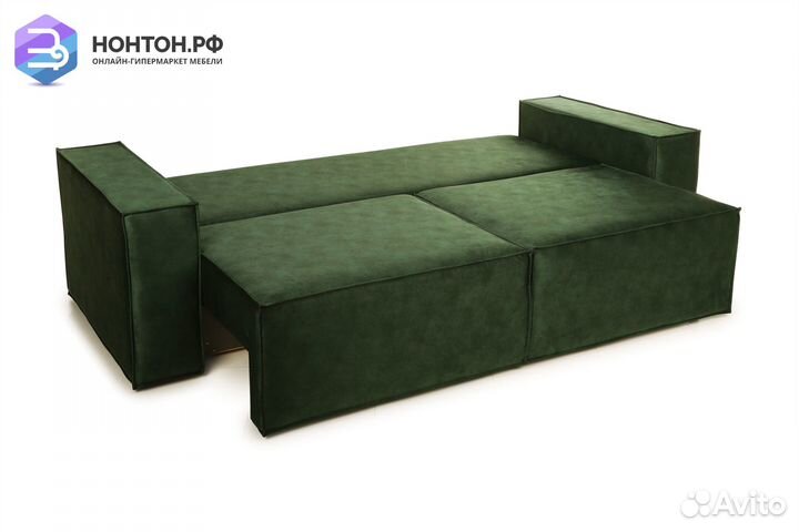 Диван еврокнижка Лофт изумрудный