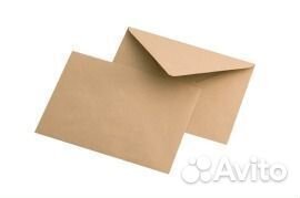 Конверт, крафт, треугольный клапан, С6, 114х162 мм