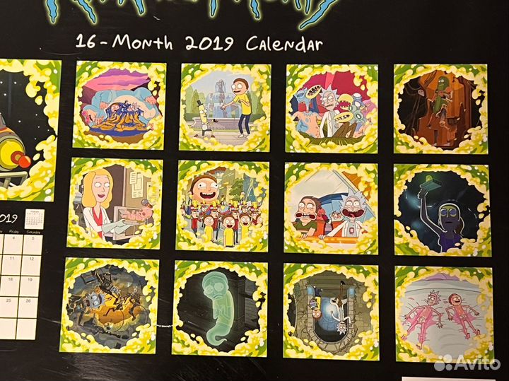 Календарь Rick & Morty на 2019 год