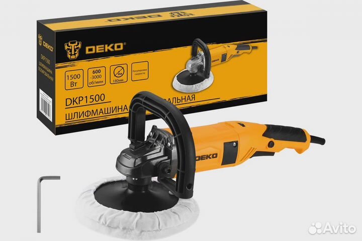 Полировальная сетевая шлифмашинка deko DKP1500 063