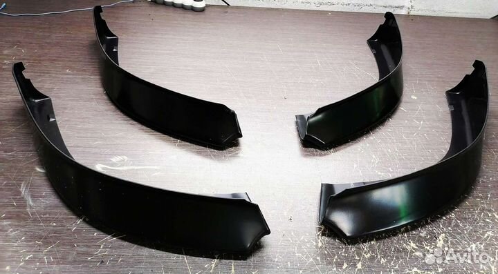 Клыки переднего бампера Лансер 10 рестайлинг