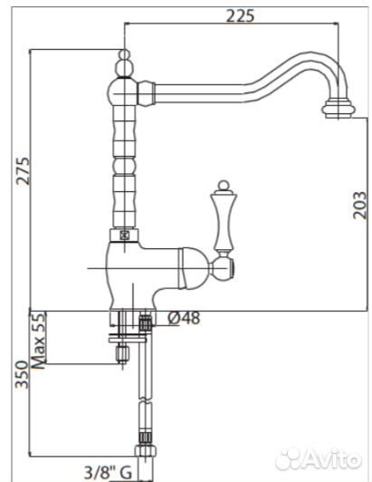 Cezares Смеситель margot-LLM2-01-Bi