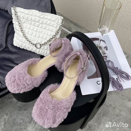 Меховые туфли