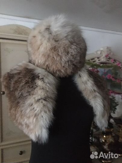 Шапка и горжетка воротник из Рыси