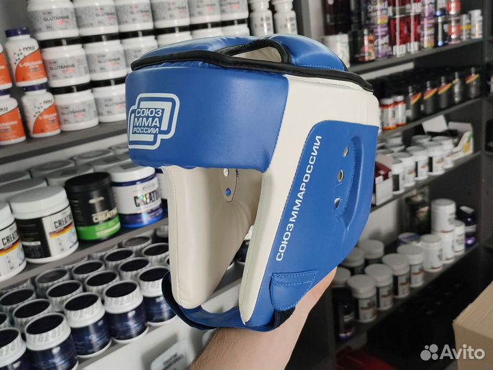 Шлем Союз Синий/Красный Бокс мма