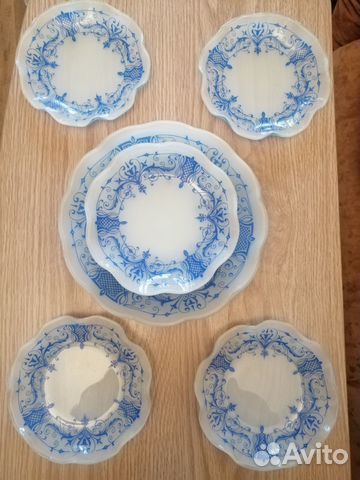 Набор десертных тарелок. Стекло