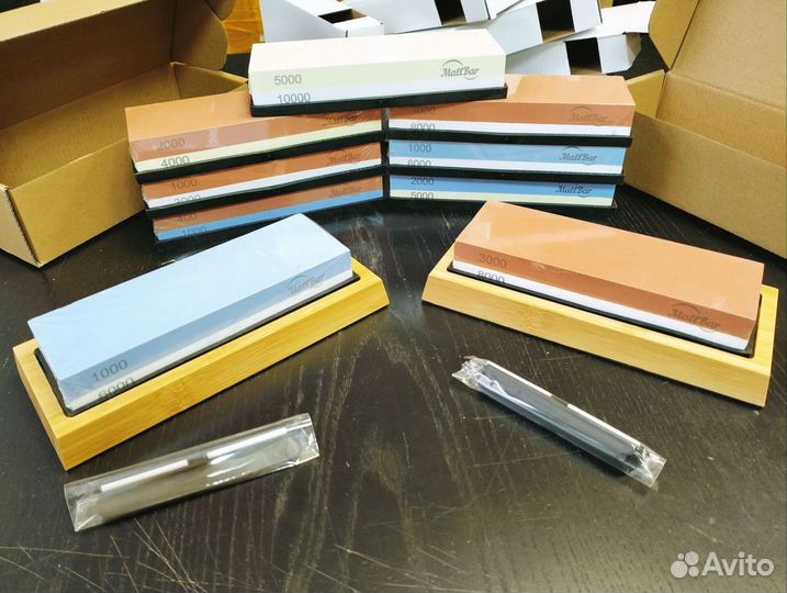 Водный точильный камень для ножей двусторонний