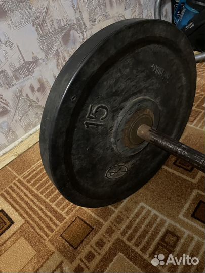 Гриф с блинами