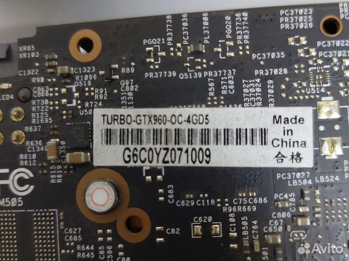 Видеокарта asus turbo GTX960 OC 4GS5