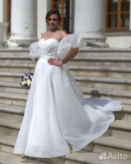 Свадебное платье 46-50 бу