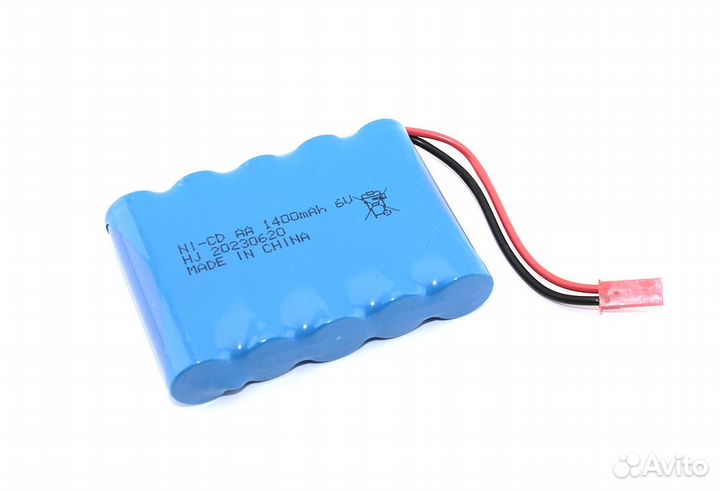 Аккумулятор Ni-Cd 6V 1400 mAh AA Flatpck разъем JS