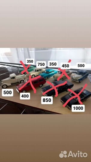Коллекционные машинки модели 1 43