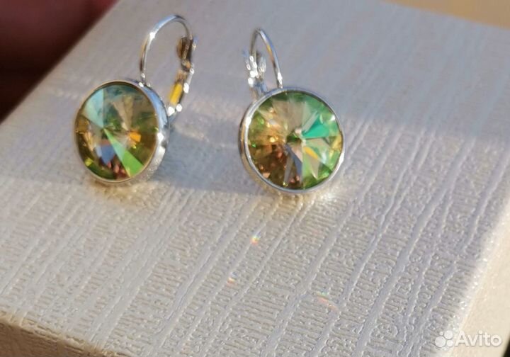 Серьги кристаллы Swarovsky