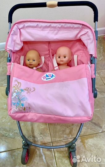 Коляска для двойняшек baby born