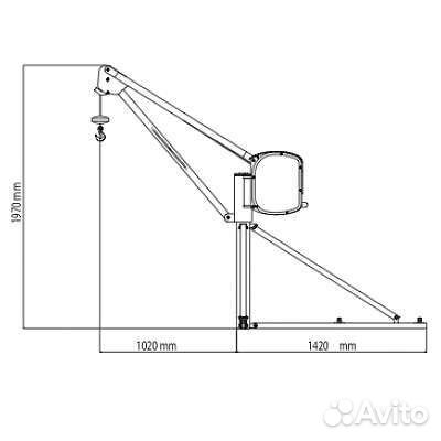 Аренда Лебедка миникран Europea, кран на крышу
