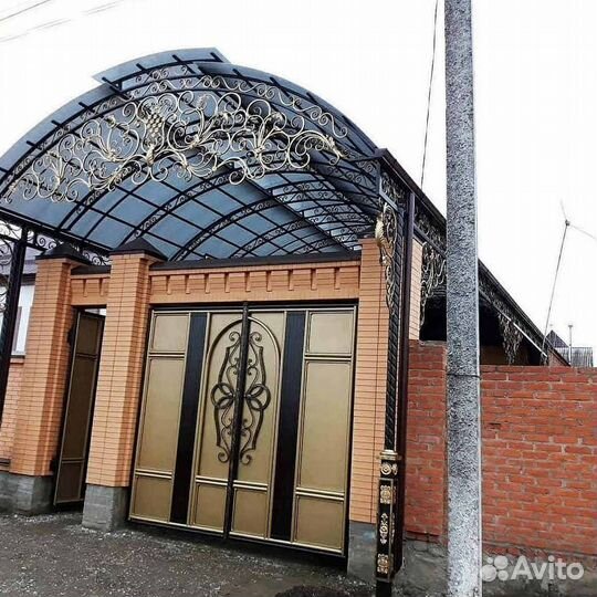 Кованные навесы ворота перила