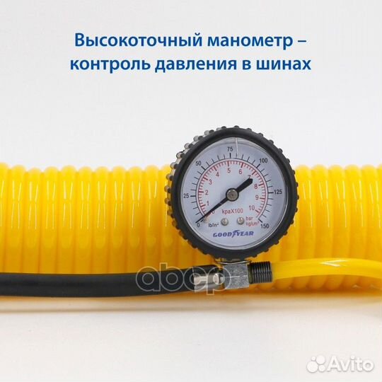 Компрессор воздушный goodyear gy-80l 80 л/мин