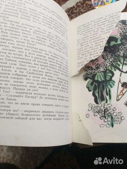 Книга Маугли 1976г