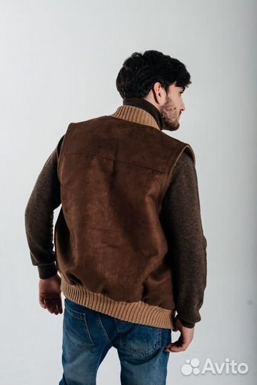 Жилет из верблюжьей шерсти на молнии