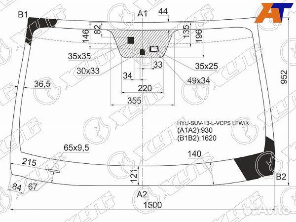 Стекло лобовое hyundai santa FE