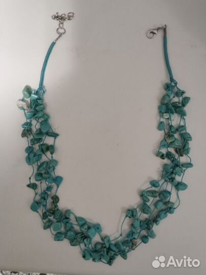 Бусы из натуральной бирюзы