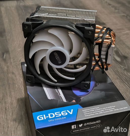 Кулер PCCooler GI-D56V halo RGB