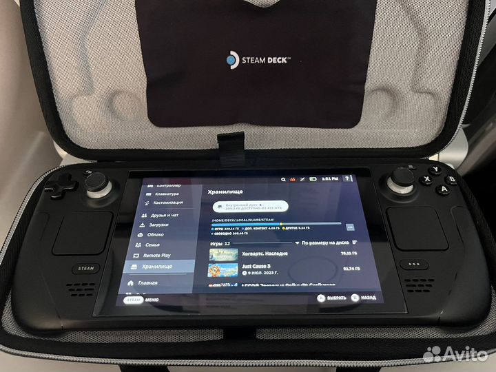 Steam deck родные 512gb + 60 игр