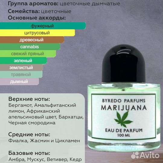 Парфюм baredo Marijuana