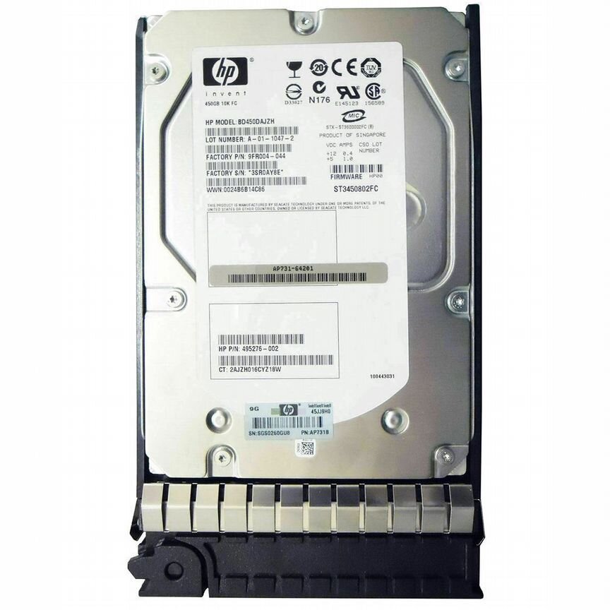 [495276-002] Жесткий Диск Hp Bd450dajzh 450gb Fibre Channel 495276-002