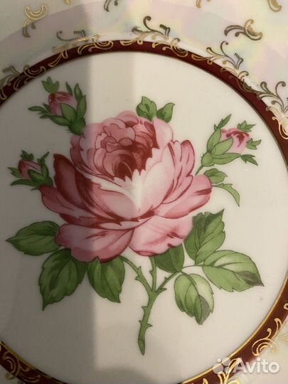 Десертная фарфоровая тарелка ГДР времен СССР