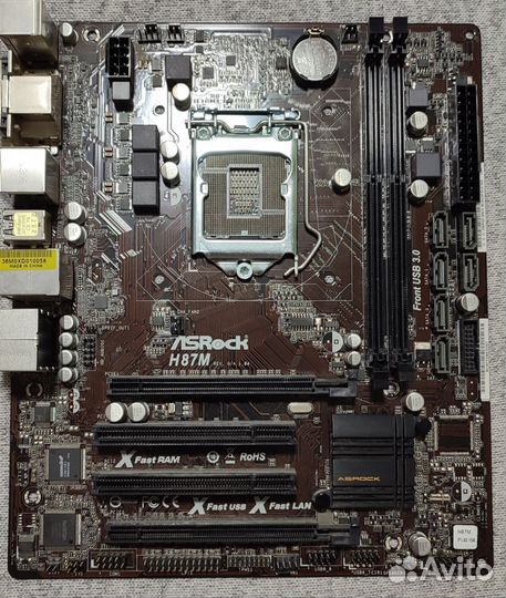 Материнская плата сокет 1150 ASRock h87m