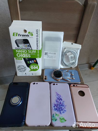 Стекла на заднюю и переднюю панель Айфон 6 чехлы