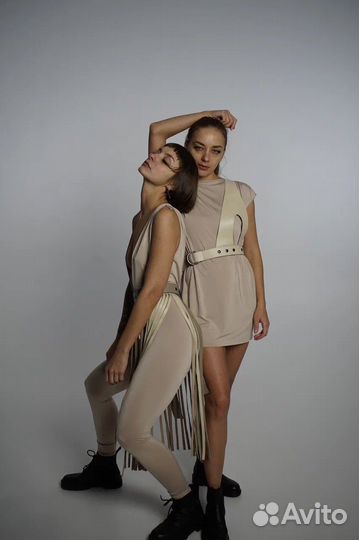 Лиф трансформер из натуральной кожи