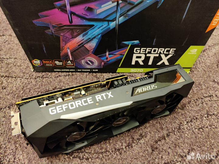 Gigabyte RTX 3070 Aorus в идеальном состоянии