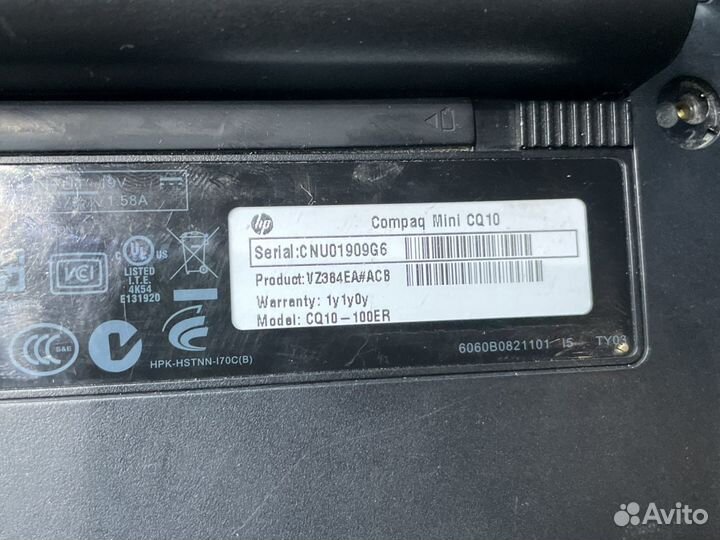 HP mini Compaq CQ10 на запчасти