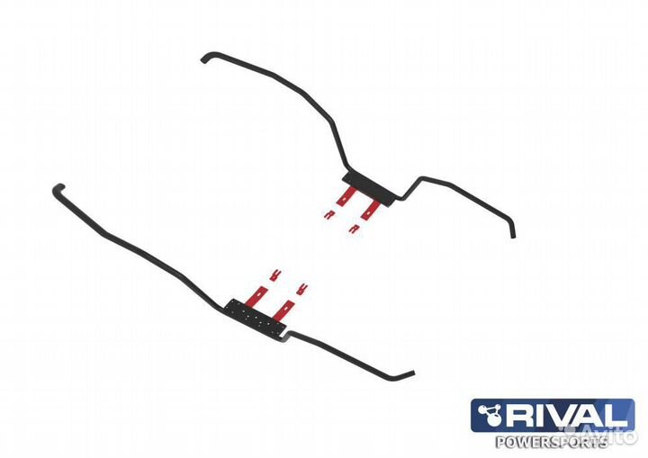 Yamaha Grizzly 700 Защита боковая 2013- +крепление