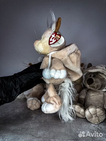 Игрушка мягкая кот с капюшоном