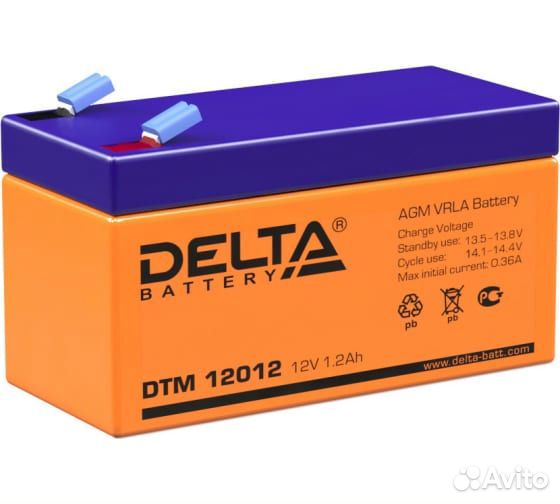 Аккумулятор delta Battery DTM 12012 12В 1.2 Ач